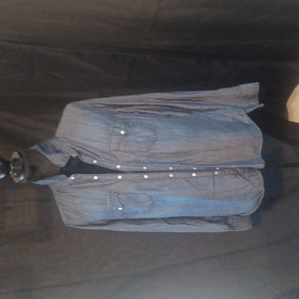 Jean button snap shirt